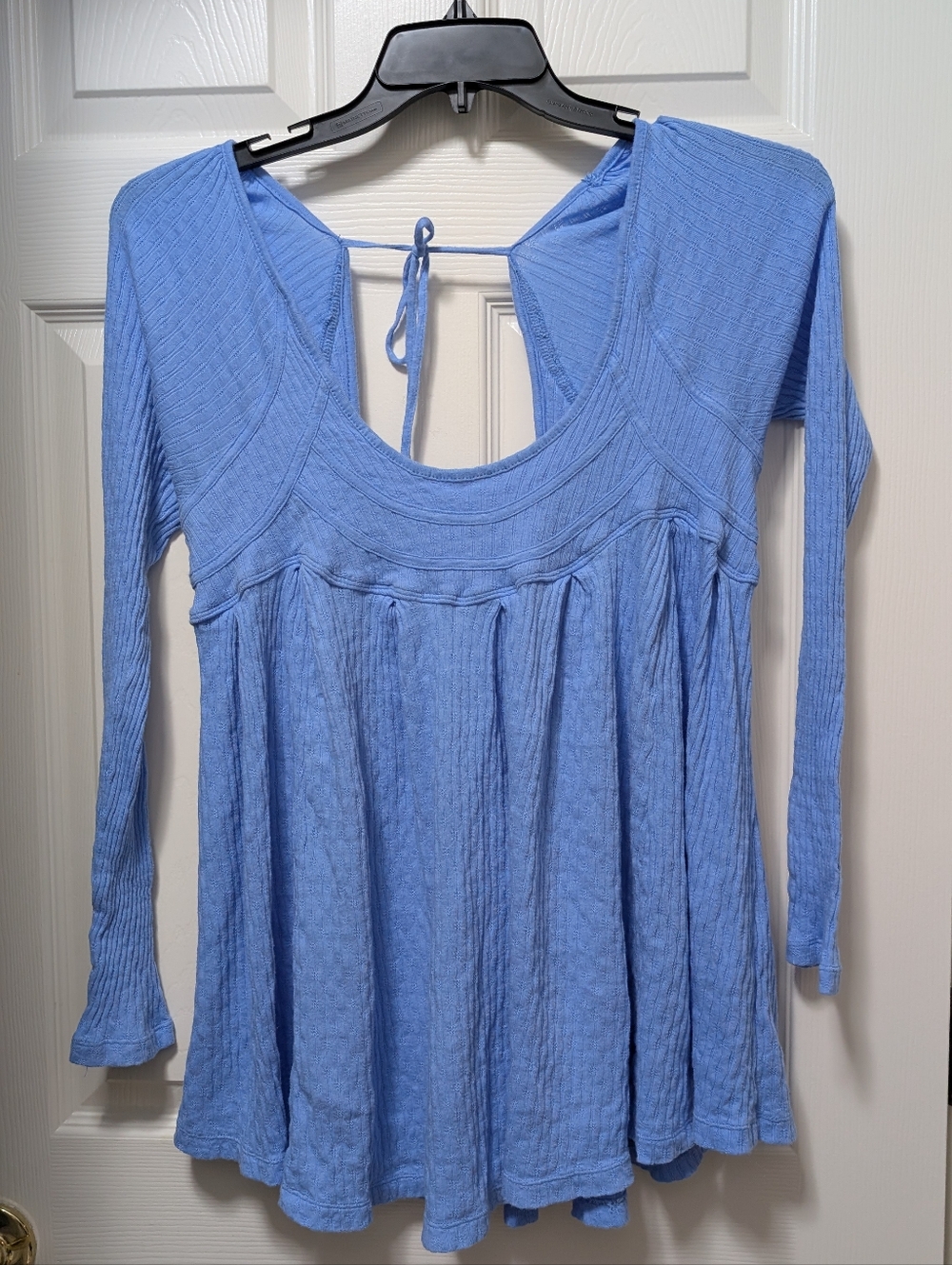 Free People It's Always You Top Cornflower Blue Babydoll Revolve XS NWT $78